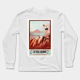 Le Val Andre France Vintage Poster 1930 Long Sleeve T-Shirt